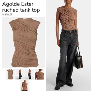 $250 MSRP - AGOLDE 'Ester' Twisted Ruched Top